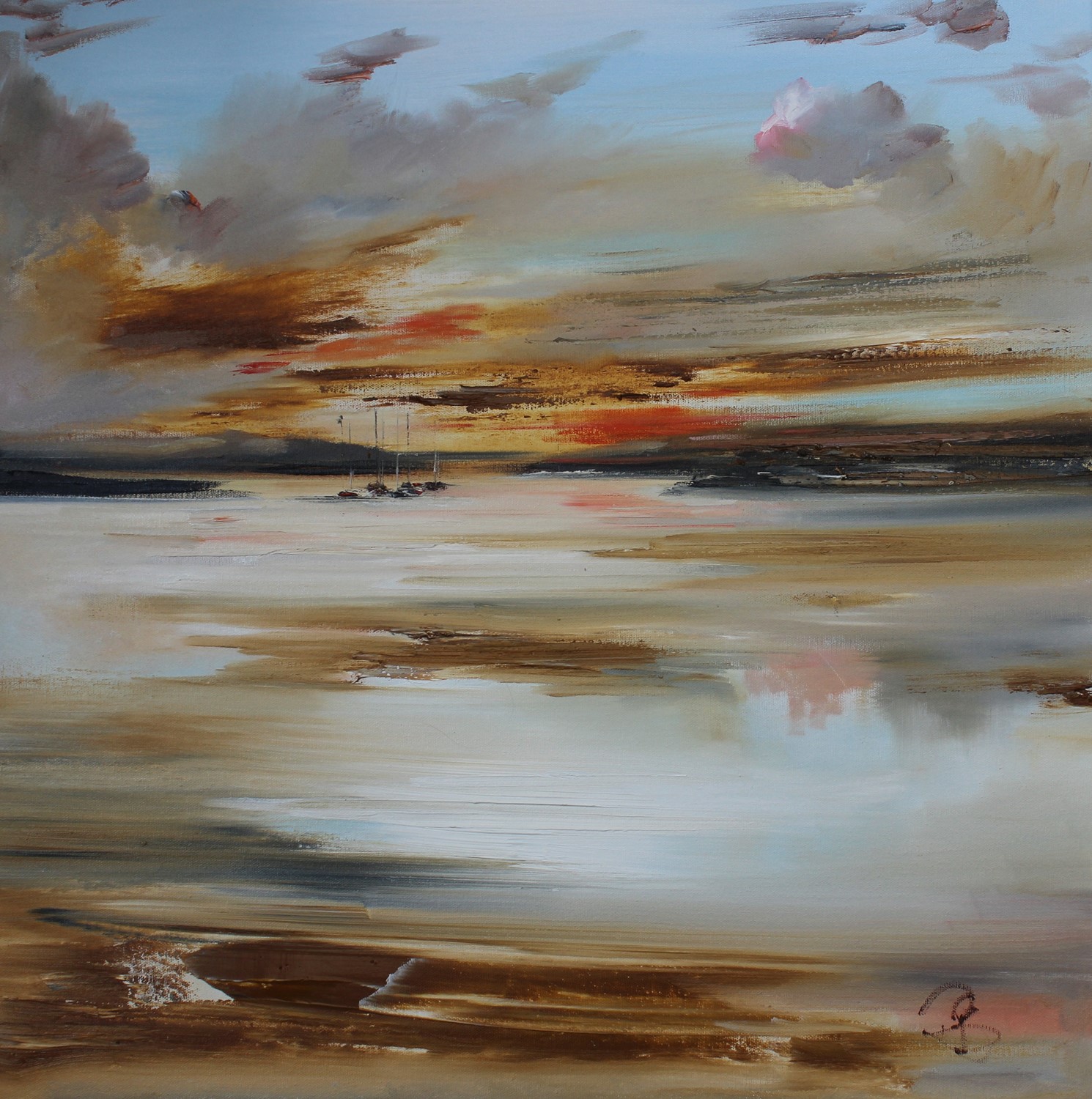 'Sun Clouds on the West Coast' by artist Rosanne Barr